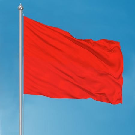 3号纳米款防水款红旗 纯色红旗空白红旗装饰彩旗红色旗子五彩飘旗