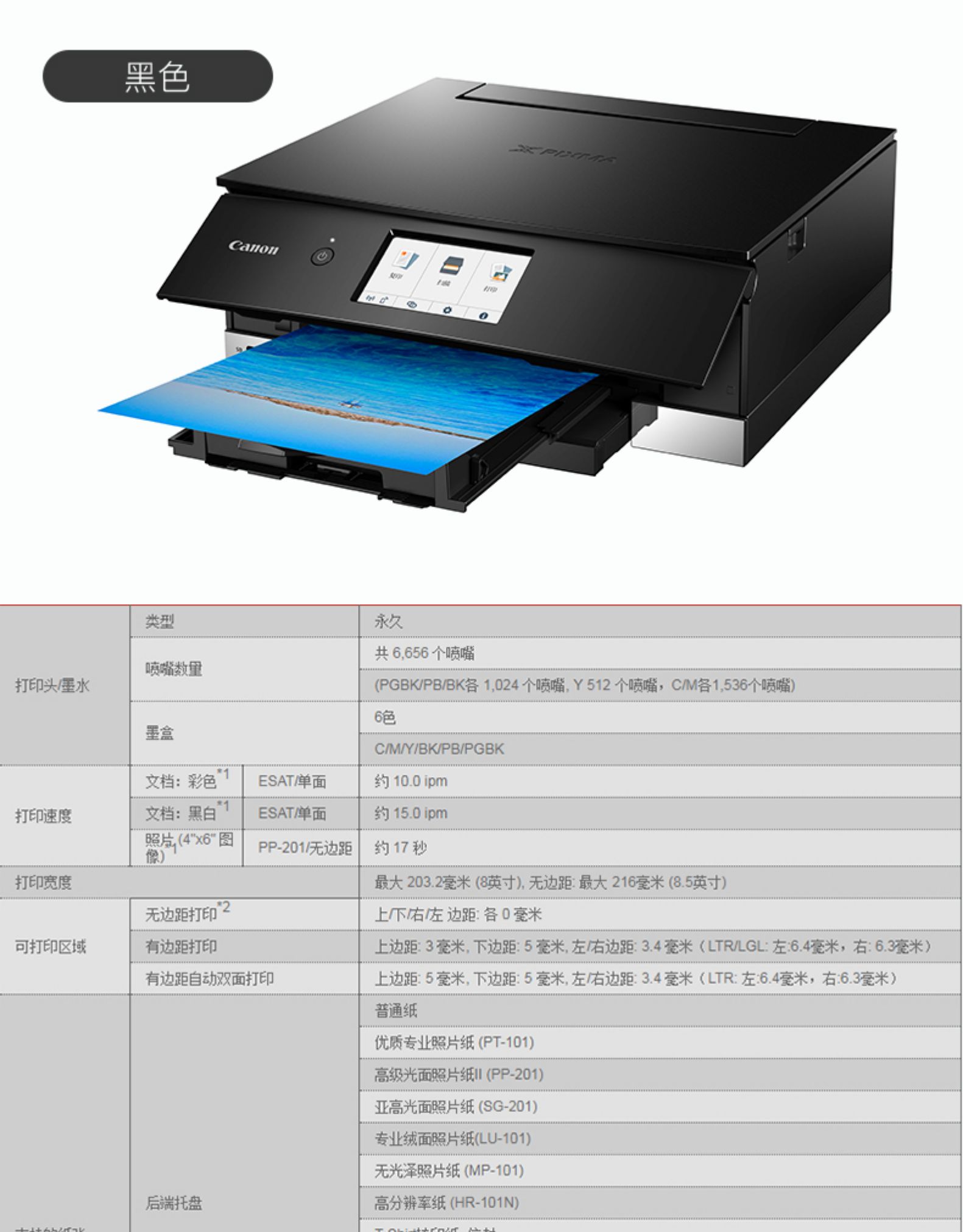 canon/佳能 ts8380照片打印机 家用办公多功能复印学生一体机小型手机