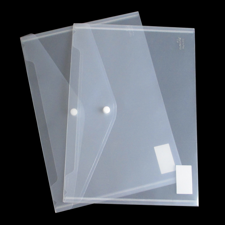 透明粘扣文件袋清达5504办公档案袋彩色塑料资料袋 a4按扣文件袋