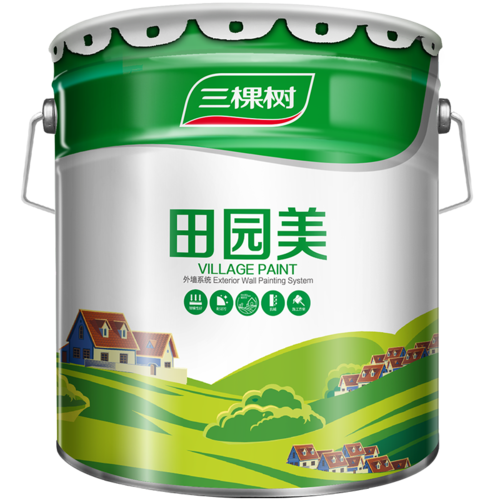 三棵树田园美乳胶漆耐候弹性外墙漆白色哑光面漆油漆外墙易施工